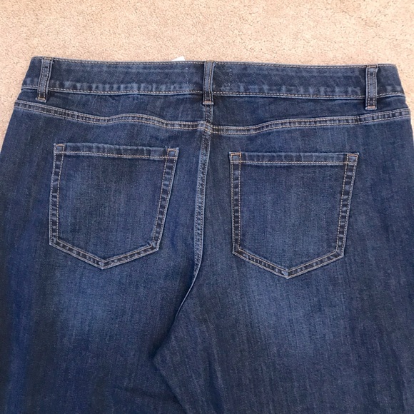 Lane Bryant Denim Blue Jeans Womens Plus Size 16 Girlfriend Crop Mid Rise - Picture 12 of 13